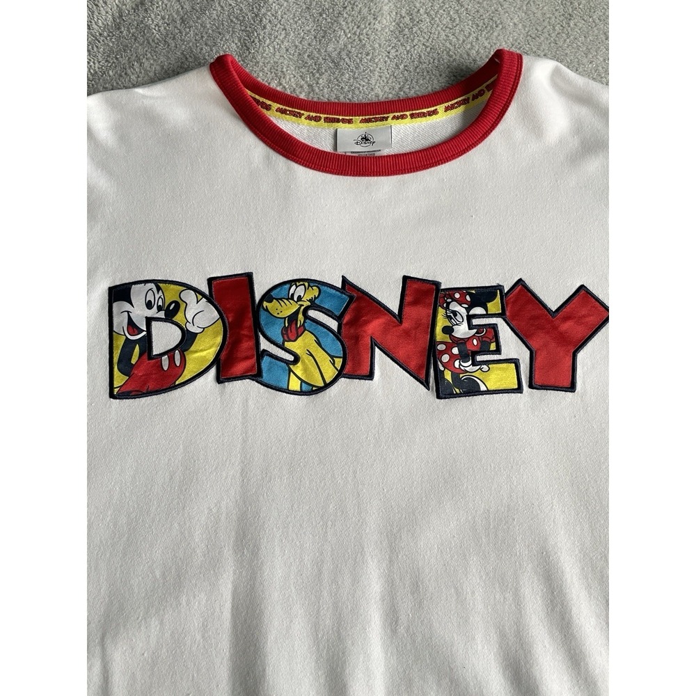 Disney Mickey & Friends Men's Sweatshirt 3X White Walt Disney World Spellout‎ - Picture 3 of 12